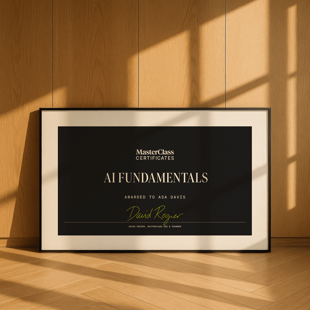 Your MasterClass certificate