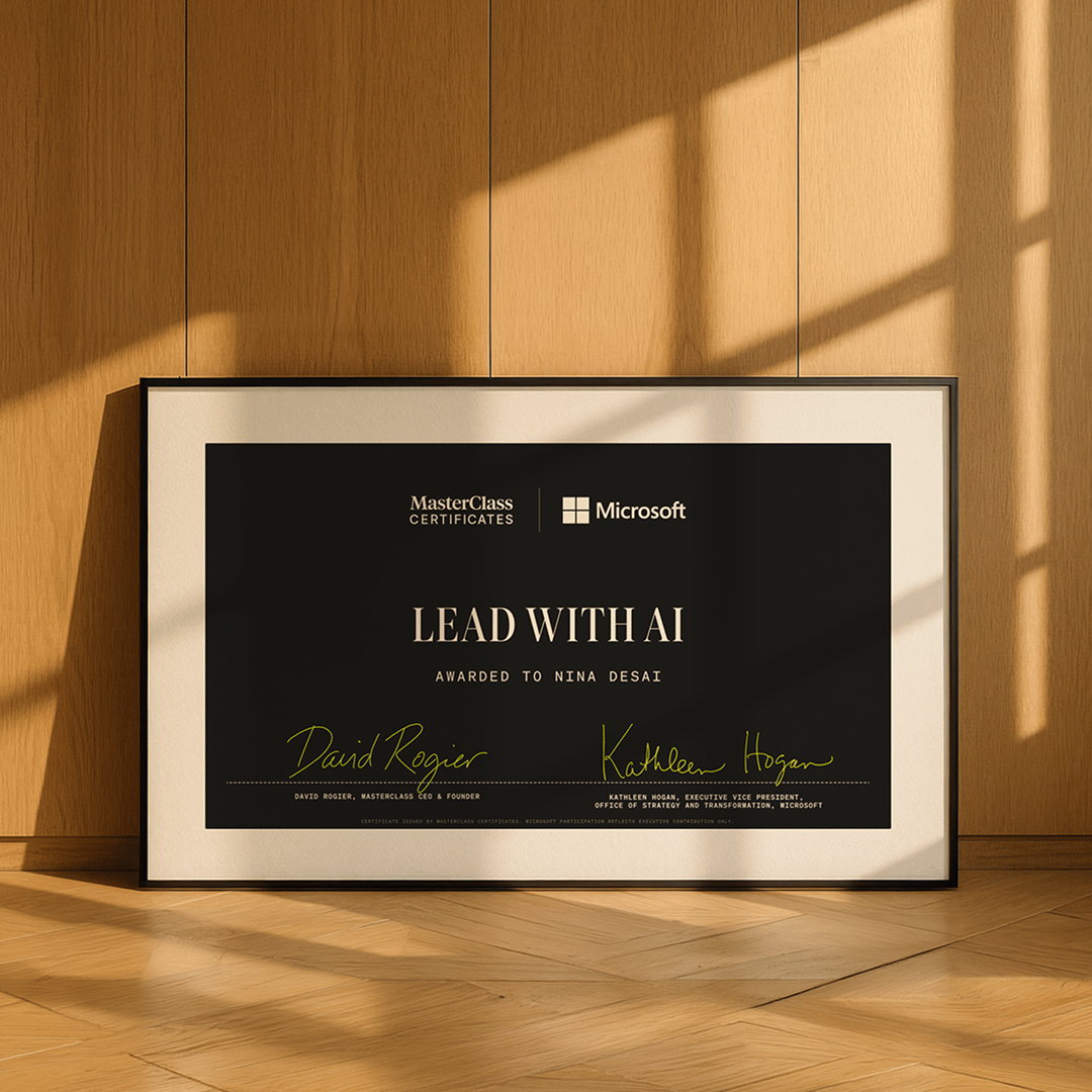Your MasterClass certificate