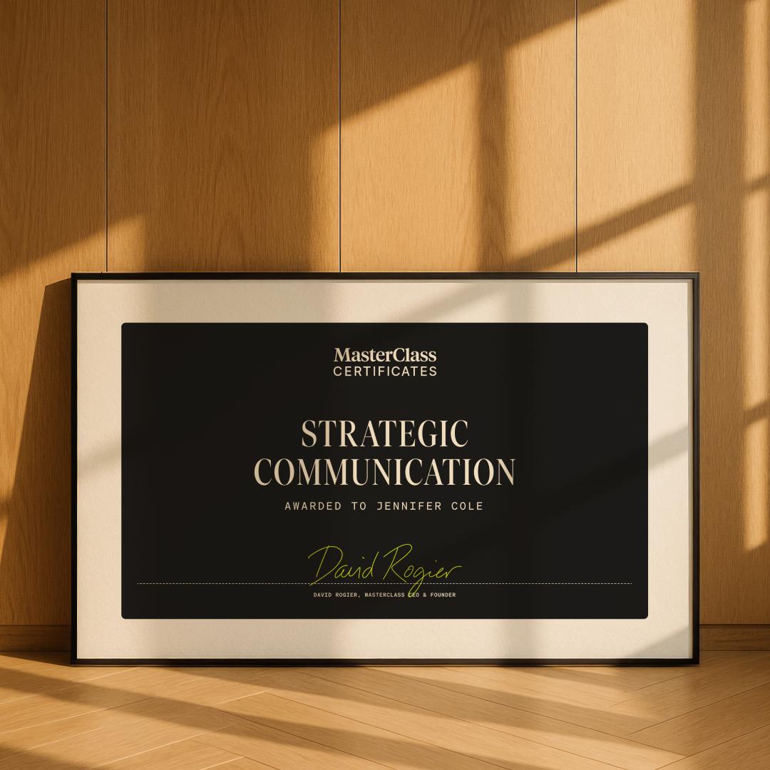 Your MasterClass certificate