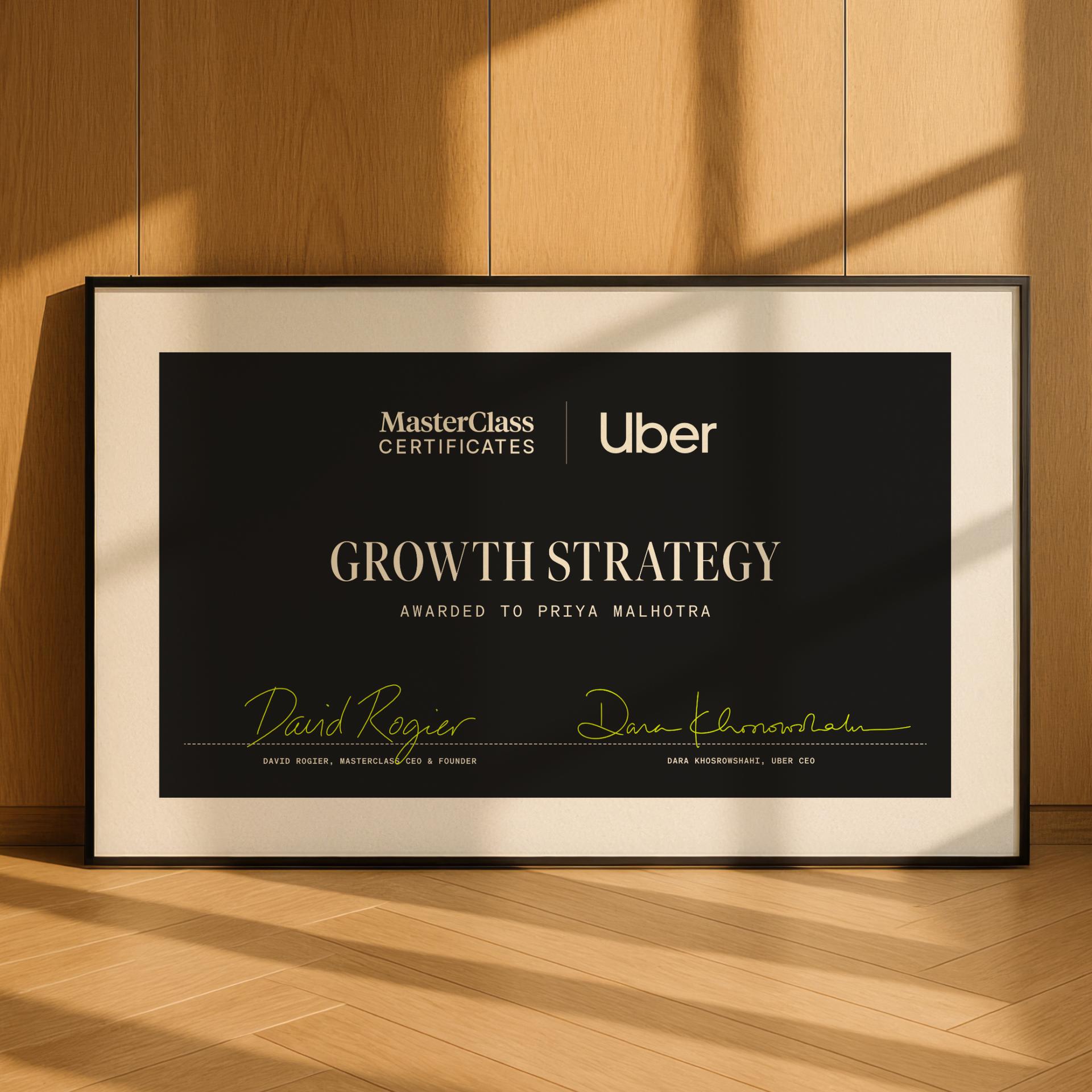 Your MasterClass certificate