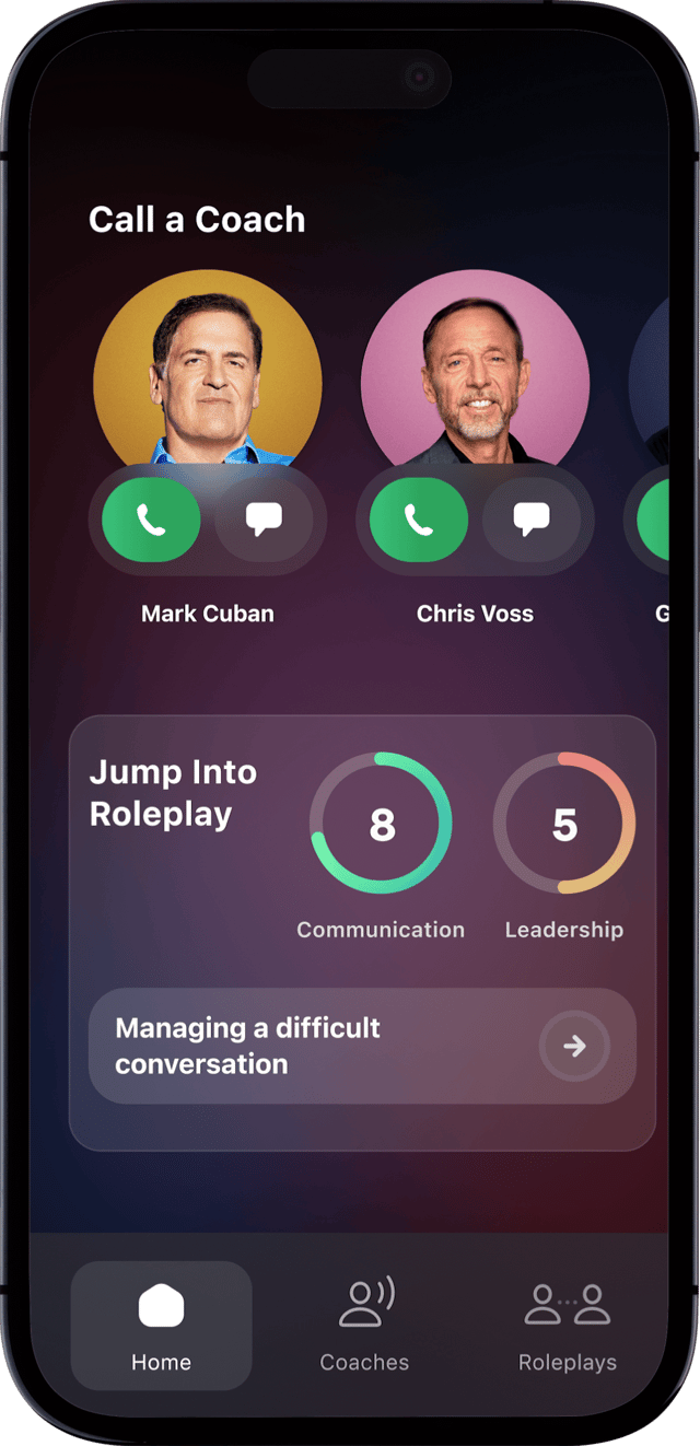 Example of using On Call on a mobile device