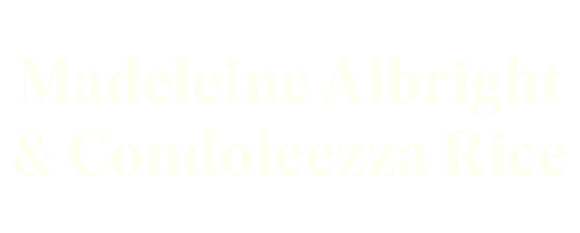 Madeleine Albright & Condoleezza Rice