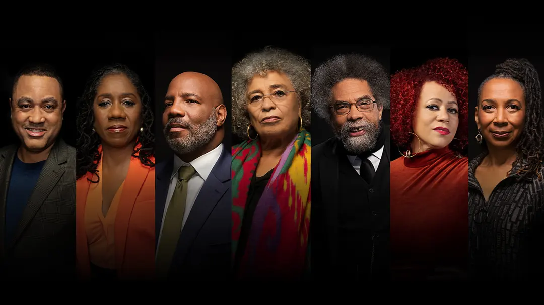 Angela Davis, Cornel West, Kimberlé Williams Crenshaw, Nikole Hannah-Jones, Sherrilyn Ifill, Jelani Cobb, and John McWhorter